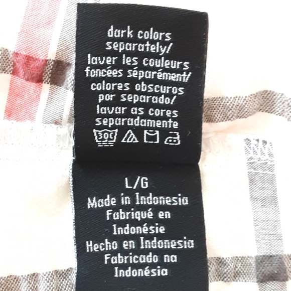 CALVIN KLEIN JEANS Red|Gray Plaid Pattern Western Casual Button Down Shirt Sz L - Picture 6 of 7